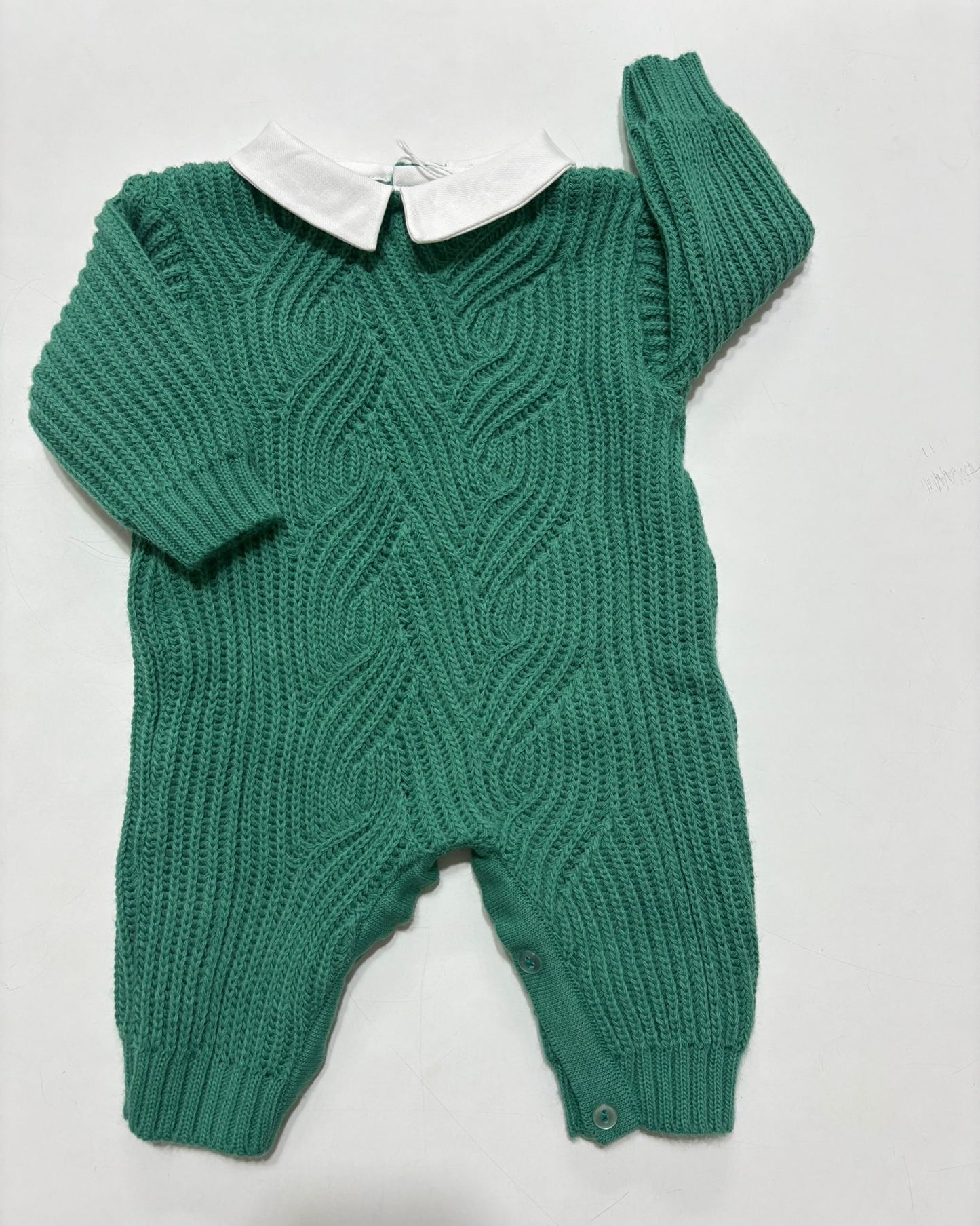 Set nascita Hophoplà, collezione autunno-inverno, tema Denny colore verde albero, composto da copertina, completino o tutina, cappello e scarpette